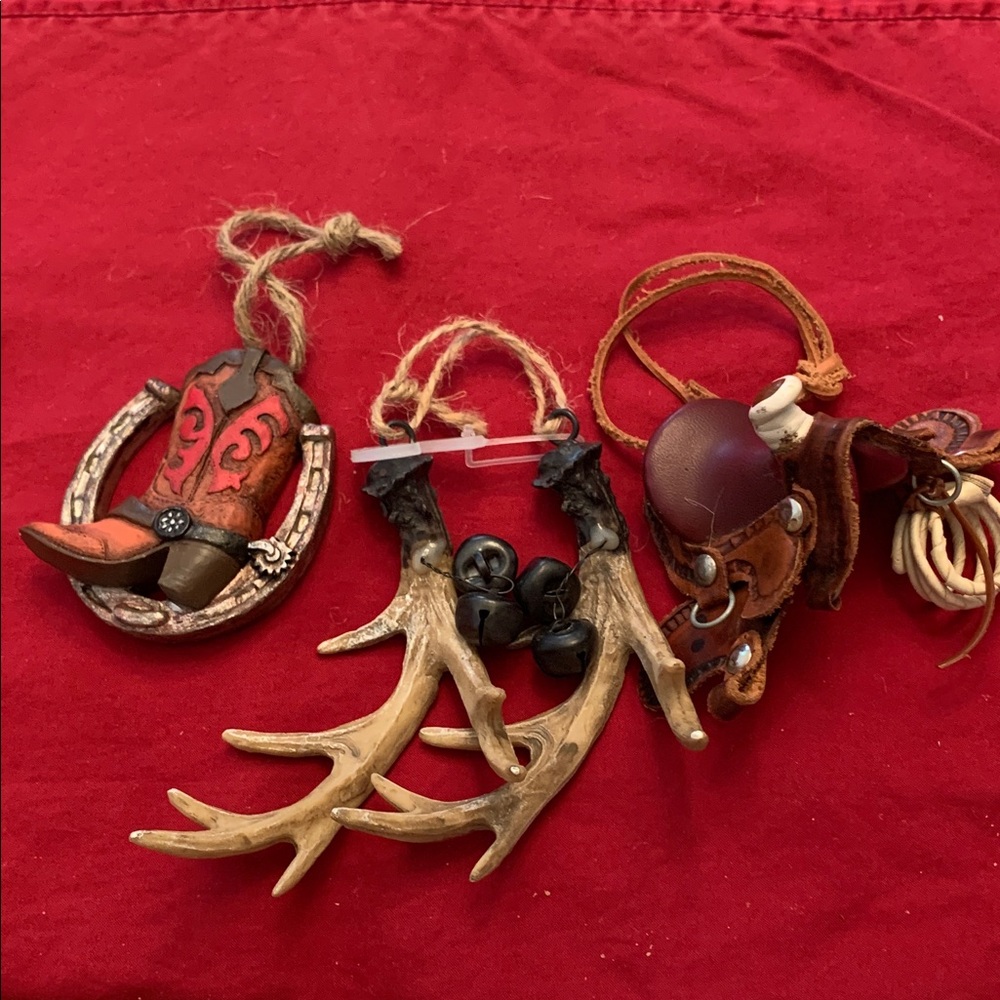 Rustic Western Holiday Ornament Set